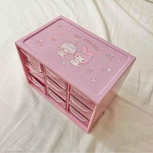 My Melody Mini Plastic 9-Drawer Unit